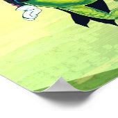 Dancing Frog Green Tuxedo Niedlich Poster (Ecke)