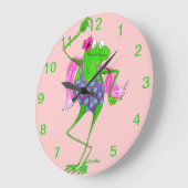Dancing Froggy Wall Clock Große Wanduhr (Winkel)