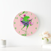 Dancing Froggy Wall Clock Große Wanduhr (Zuhause)
