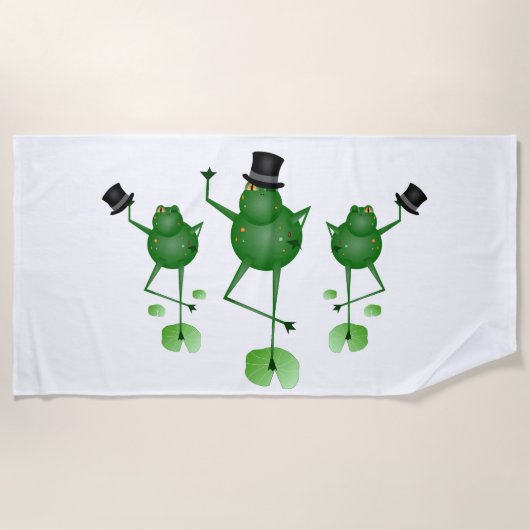 Dancing Frogs Beach Handtuch (Vorderseite)