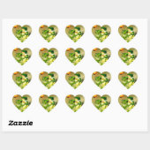 Dancing Frogs Herz-Aufkleber (Blatt)