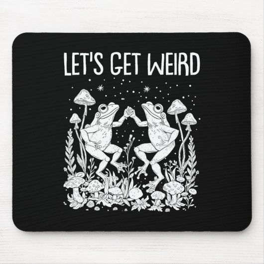 Dancing Frogs Mushrooms Lass uns seltsame Funny Co Mousepad (Vorne)