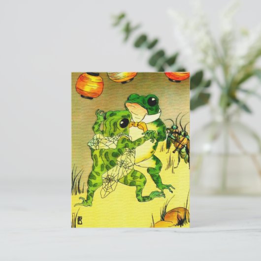 Dancing Frogs Postkarte (Stehend Vorderseite)