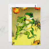 Dancing Frogs Postkarte (Vorne/Hinten)