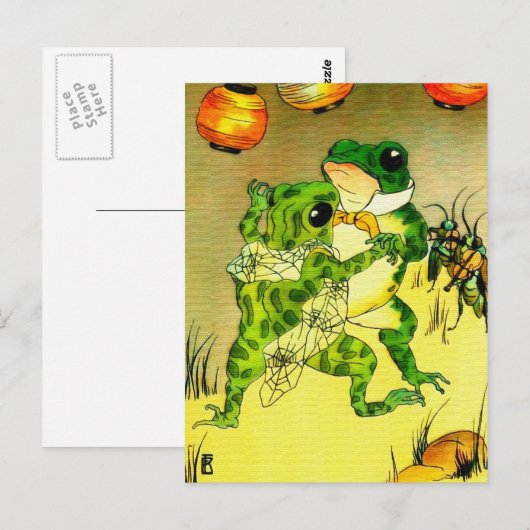 Dancing Frogs Postkarte (Vorne/Hinten)