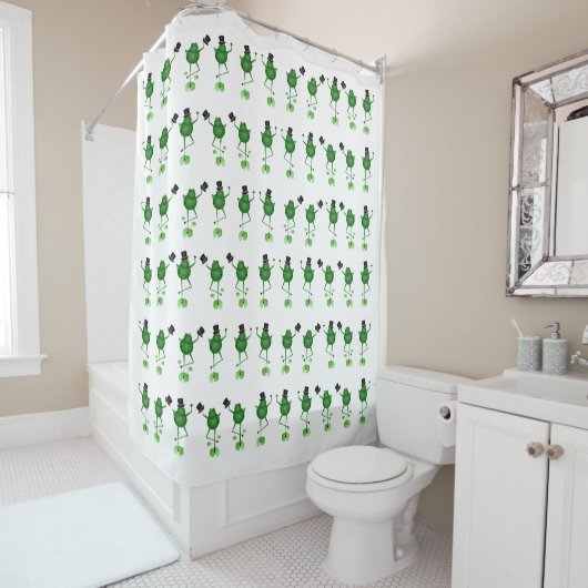 Dancing Frogs Shower Curtain Duschvorhang (Beispiel)