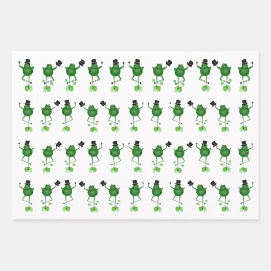 Dancing Frogs Wrapping Paper Sheets Geschenkpapier Set (Vorderseite 3)