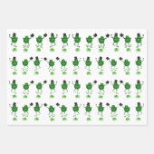 Dancing Frogs Wrapping Paper Sheets Geschenkpapier Set (Vorderseite 2)