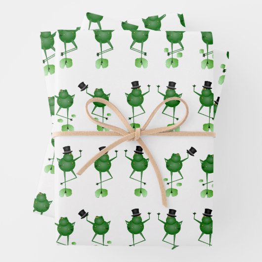 Dancing Frogs Wrapping Paper Sheets Geschenkpapier Set (Beispiel)