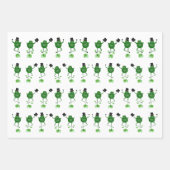 Dancing Frogs Wrapping Paper Sheets Geschenkpapier Set (Vorderseite)
