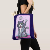 Dancing Fun Disco Ball Cat Cartoon Time Tasche (Von Nahem)