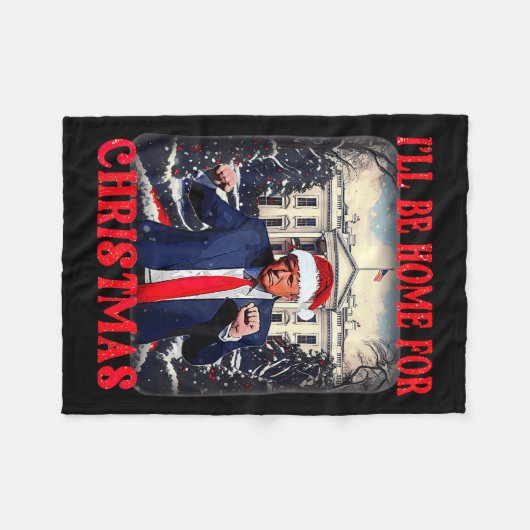 Dancing Funny Humour Trump Ich werde für Chri Zuha Fleecedecke (Vorderseite (Horizontal))