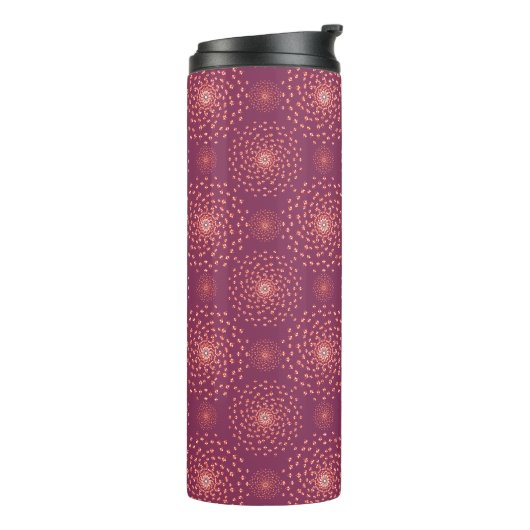 Dancing Galaxy Cosmic Drinkware Pattern Thermosbecher (Nach links gedreht)