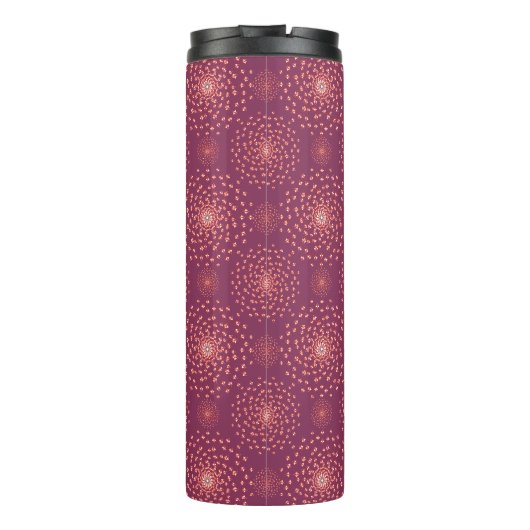 Dancing Galaxy Cosmic Drinkware Pattern Thermosbecher (Rückseite)