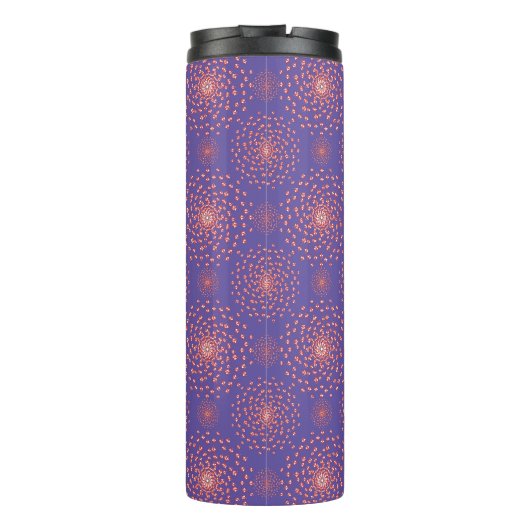 Dancing Galaxy Cosmic Drinkware Pattern Thermosbecher (Rückseite)