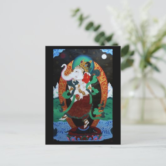 Dancing Ganesh Postcard Postkarte (Stehend Vorderseite)