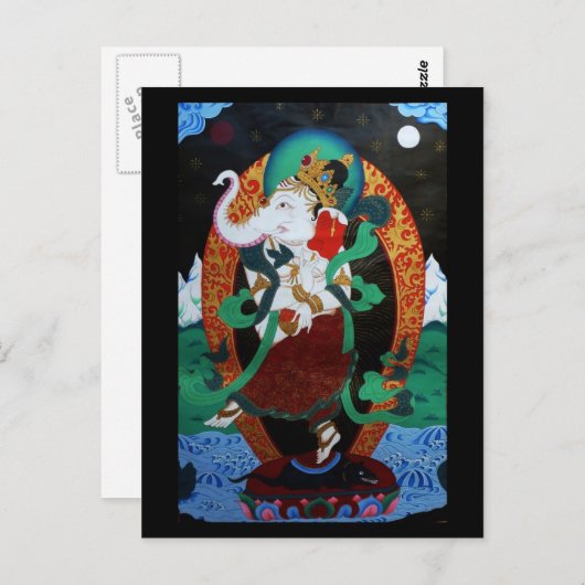 Dancing Ganesh Postcard Postkarte (Vorne/Hinten)
