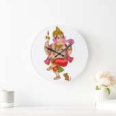 Dancing Ganesha Clock Große Wanduhr (Zuhause)