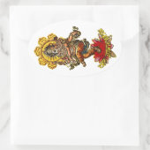 DANCING GANESHA | Erstellen Sie Ihren eigenen Hint Ovaler Aufkleber (Tasche)
