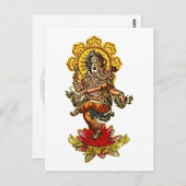 DANCING GANESHA | Erstellen Sie Ihren eigenen Hint Postkarte (Vorne/Hinten)