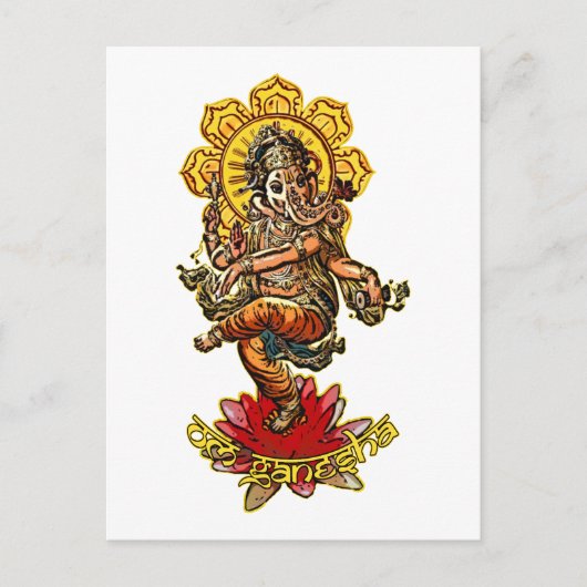 DANCING GANESHA | Erstellen Sie Ihren eigenen Hint Postkarte (Vorderseite)