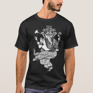 Dancing Ganesha Ganesh Chaturthi Indian Mandala Gr T-Shirt