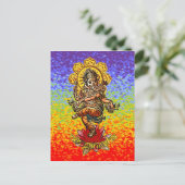 DANCING GANESHA | Kirschfarben Postkarte (Stehend Vorderseite)