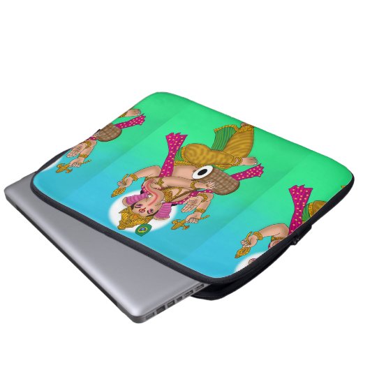 Dancing Ganesha Laptop Cover (Vorne Knopf)