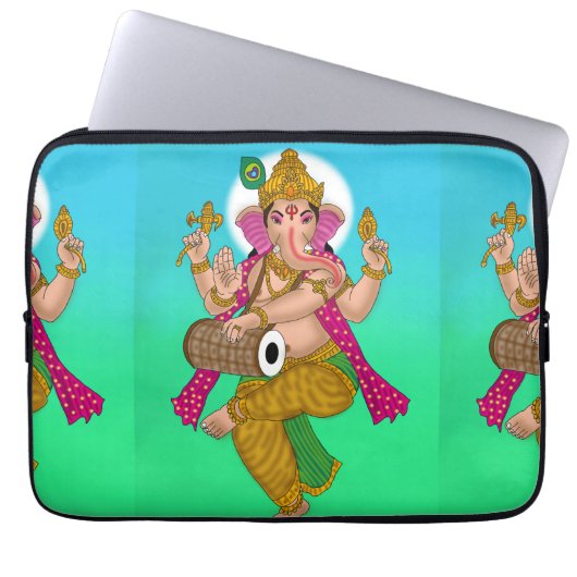 Dancing Ganesha Laptop Cover (Vorderseite)