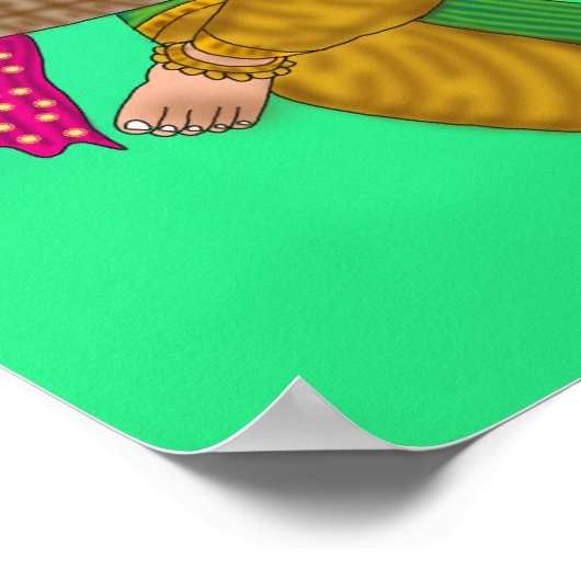 Dancing Ganesha Poster (Ecke)