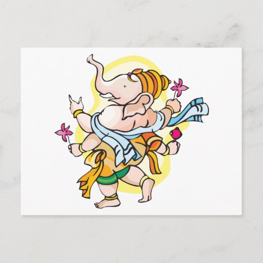 Dancing Ganesha Postkarte (Vorderseite)
