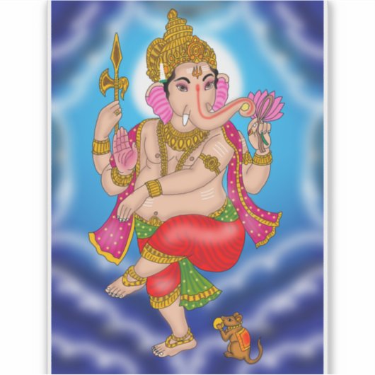 Dancing Ganesha Sticker (Vorderseite)