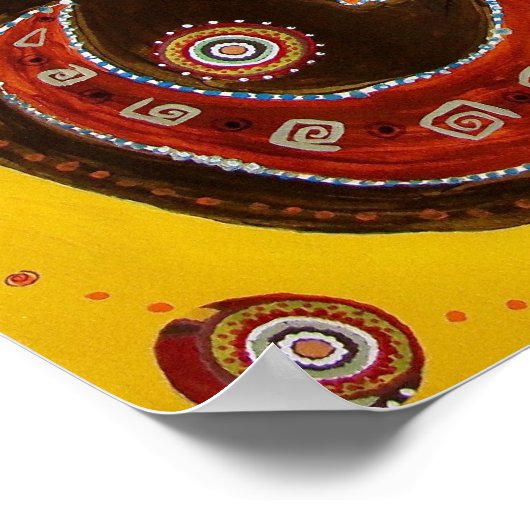 Dancing Gecko Poster (Ecke)