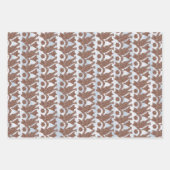 Dancing Gingerbread Cats Gift Wrap (auf weiß) Geschenkpapier Set (Vorderseite 3)