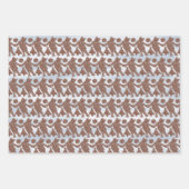 Dancing Gingerbread Cats Gift Wrap (auf weiß) Geschenkpapier Set (Vorderseite 2)