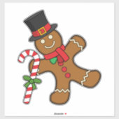 Dancing Gingerbread Man Aufkleber (Blatt)