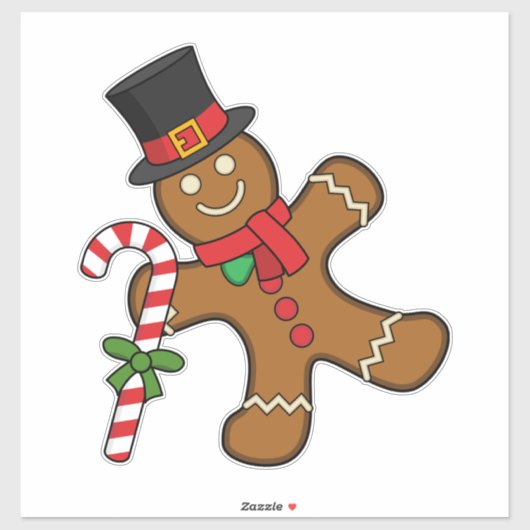 Dancing Gingerbread Man Aufkleber (Blatt)