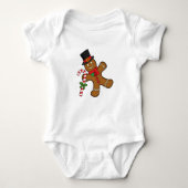 Dancing Gingerbread Man Baby Strampler (Vorderseite)
