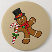 Dancing Gingerbread Man Button (Vorderseite)