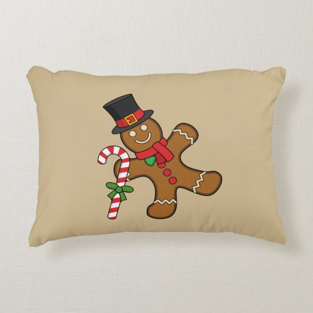 Dancing Gingerbread Man Dekokissen (Vorderseite)