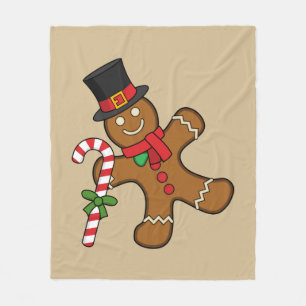 Dancing Gingerbread Man Fleecedecke