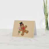 Dancing Gingerbread Man Karte (Vorderseite)
