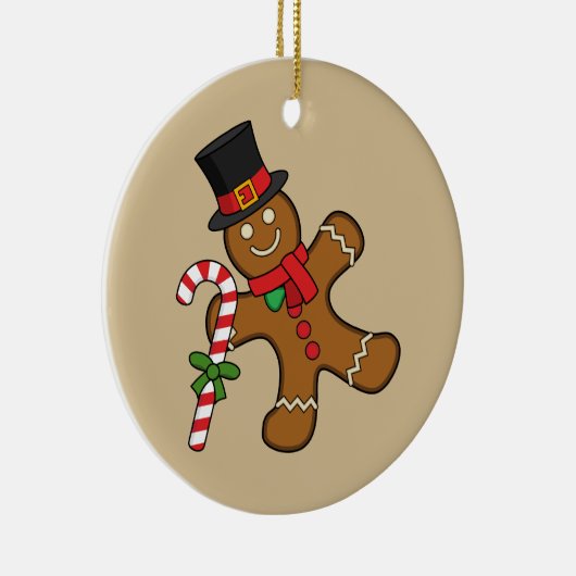 Dancing Gingerbread Man Keramik Ornament (Rechts)
