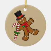 Dancing Gingerbread Man Keramik Ornament (Vorne)