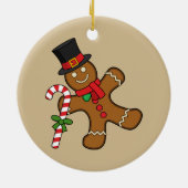 Dancing Gingerbread Man Keramik Ornament (Hinten)