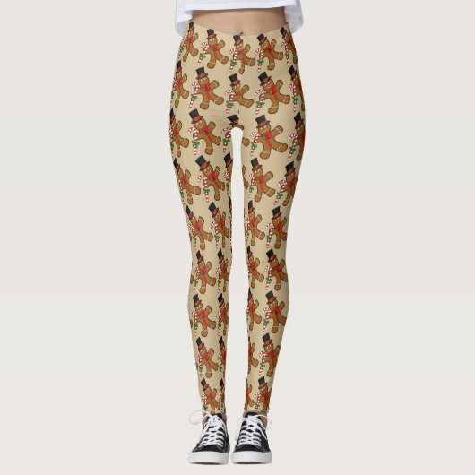 Dancing Gingerbread Man Leggings (Vorderseite)