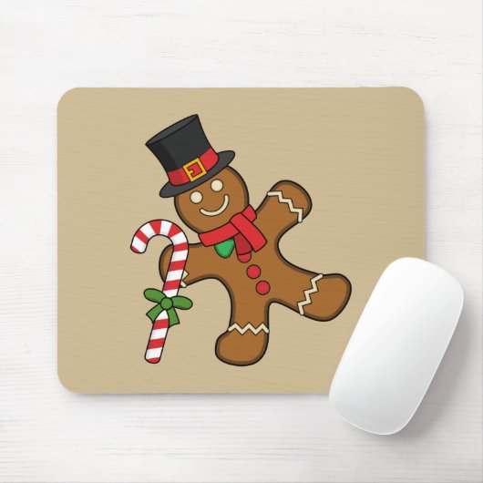 Dancing Gingerbread Man Mousepad (Mit Mouse)
