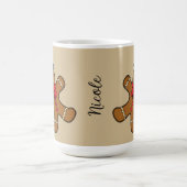 Dancing Gingerbread Man | Name oder Text hinzufüge Kaffeetasse (Mittel)