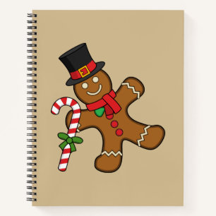 Dancing Gingerbread Man Notizblock