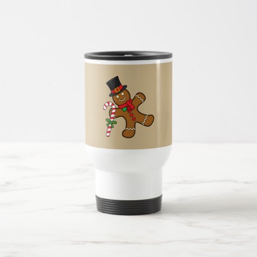 Dancing Gingerbread Man Reisebecher (Mittel)
